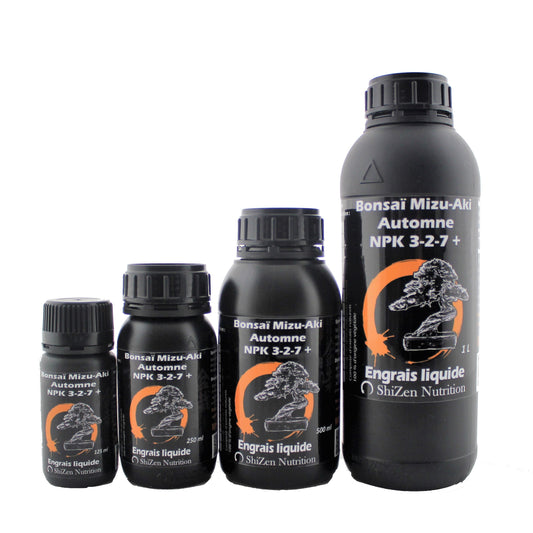Bonsai Mizu-aki Automne 3-2-7+ – Engrais liquide pour bonsaï