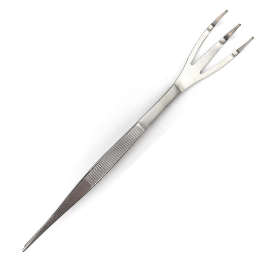 Râteau et pince en inox 220 mm